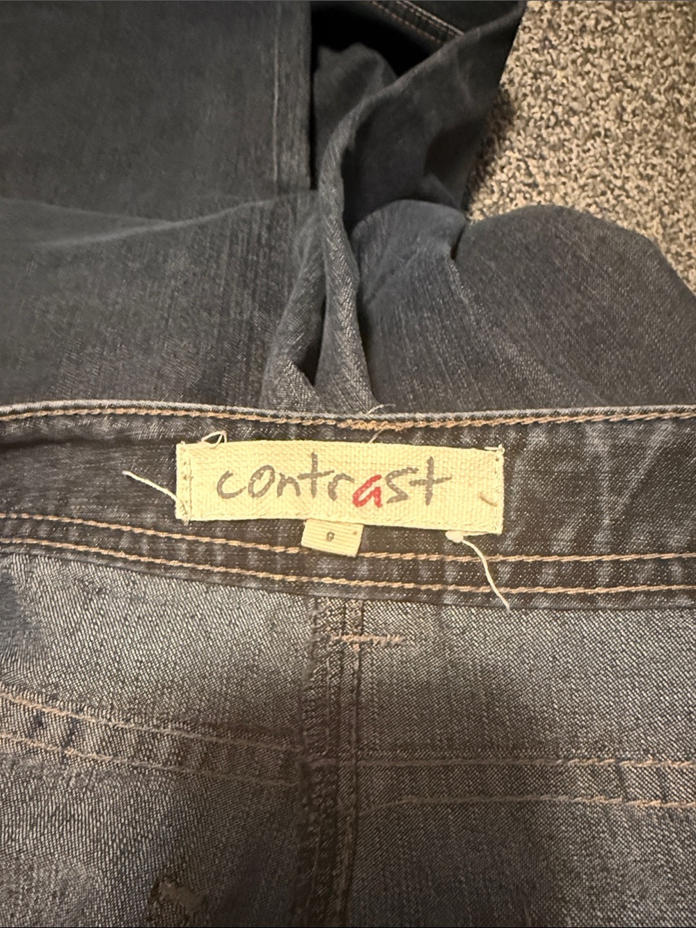 Contrast jeans. Size 8. Light black.